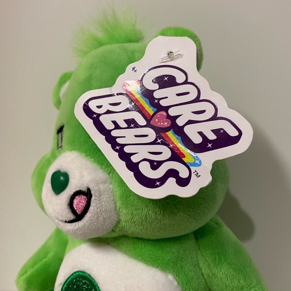 Care Bears Plush Good Luck Bear Green Glitter Shamrock Stuffed Animal Toy 9 inch - Picture 9 of 11